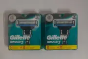 Gillette Shaves Mach3 Razor Blades Cartridge Pack of 8x2 = Total 16 Cartridges