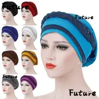 在飛比找蝦皮購物優惠-Future 頭巾帽子女式緞面襯裡化學印度頭飾
