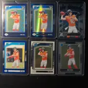 2024 Bo Nix 6 Rookie Card Lot- Optic Blue Scope- Blue Hyper Rookies