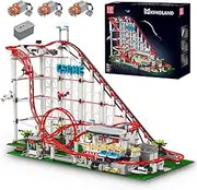 [Mould King] 11014 Amusement Park Loop Roller Coaster Building Set, Coaster Car Model Block Kit MOC, STEM Toy to Build for Boys Girls Adult Aged 14+ 3646pcs