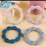 Baby Silicone Ring Teether Molar Toy Tactile Cognition Food Grade BPA free