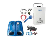Kings portable Gas Hot Water System With Pump + Double Ensuite/ camp Shower Tent