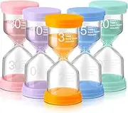 Heatunk 5-Piece Colorful Hourglass Timer Set: Kids, Classroom, Office, Kitchen Decor