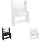 Dressing Table Bedroom Makeup Table with Mirror and LED Lights MDF vidaXL