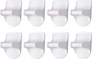 8 Pack Wall Mount Spray Bottle Hooks Holder, Spray Bottle Hanger Adhesive Hook to Create Storage Space Spray Bottle Rack Organizer Hanger for Cabinet Kitchen Variety Surfaces