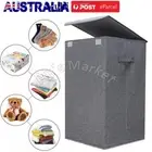 2PCS Folding Laundry Basket Hamper Clothes Storage Organiser Bag with Lid, 100 L