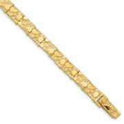 7 Inch 10K 7.0mm Nugget Bracelet