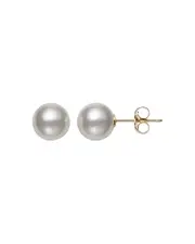 Bloomingdale's Fine Collection Akoya Cultured Pearl Stud Earrings in 14K Yellow Gold