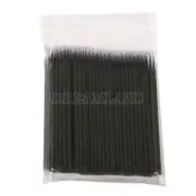 100 Pcs Dental Swabs Disposable mini Applicator Brush Stick 2.0mm black in USA