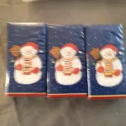 Gesundheit Pocket Facial Tissues New Christmas Snowman Theme New