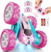 RC Cars, Pink Remote Control Car for Girls, 2.4 GHZ Double Sided RC Stunt Car 36