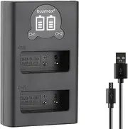 blumax Mini Dual Charger for Panasonic DMW-BLG10 / DMW-BLG10E / DMW-BLE9 E/BP-DC15 E Batteries - Charger is Compatible with Lumix DMC-GF6 GX7 III GX80