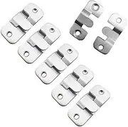 6 Pairs Flush Mount Bracket,Interlocking Furniture Connector,Stainless Steel Heavy Duty Photo Frame Hook Picture Hanger for Large Picture Display Art Gallery Wall Mount Hardware