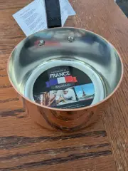 NWT COPPER BAUMALU Cuivres de France 5” French Sauce Pot, w/Cast Iron Handle