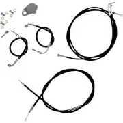 LA Choppers LA-8050KT-13B Black Extended Cable Kit 12"-14" Bars Harley FLT 08-13