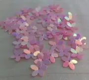 Sequins 10mm Pink AB Rainbow Metallic 3/8in Flower Cup x 100 DIY Craft Trimming