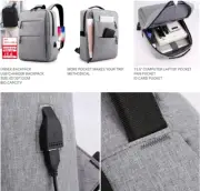 Laptop and School Backpack with USB Charging Port for Boys and Girls