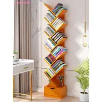 在飛比找樂天市場購物網優惠-免運 ❇●簡約現代兒童書架置物架落地靠墻樹形簡易小型客廳書柜