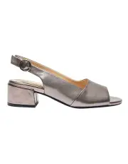 [Easy Steps] Macy Sandals in Pewter Metallic Leather