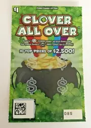 Pot at the Rainbow Instant lottery Ticket unique , no cash value