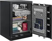 Luxury Large Biometric Safe,Jewelry Safes for Home,4 Cubic Feet Safe Box Fingerprint Access,25.2inch Home Safes with Jewelry Drawer,Heavy of 90.5lbs