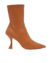 Pointy thin-heeled boots 37.5 Brown