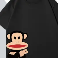 在飛比找蝦皮購物優惠-Paul frank/大嘴猴美式街頭潮牌T恤男2024新款短