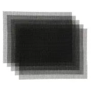 Dyiom Grilling Mats 16"x12" Polytetrafluoroethylene Non-stick Black (Set of 5)