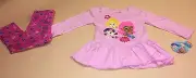 Bubble Guppies Toddler Girl Pink Shirt and Leggings Outfit Set New 3T