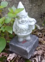 Latex gnome mold plaster cement mould 4"H x 2" W at base