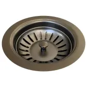Sink Strainer &amp; Waste Plug Basket w Stopper, Gunmetal Black