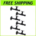 Space-Saving Wall-Mounted Black Iron Shelf Brackets - 8 Inch for DIY Decor