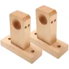 2 Pcs Curtain Rod Fixing Bracket Wooden Holders Brackets Hooks For Wall