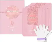 Toi:L Extra Silky Hand Mask 5 Pairs, Korean Moisturizing Gloves for Dry Hands with White Truffle, Green Caviar & Peptides, Repairing and Softening Hand Care Treatment for Aging, Cracked, and Dry Skin