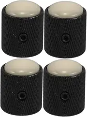 MINAOLULUS 4pcs Guitar Bass Volume Control Knobs Metal Tone Domes Bass Control Knobs Guitar Accessories