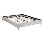 Artiss Bed Frame Queen Double Size Beige Bed Base ZORA