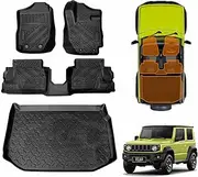 X-CAR Floor Mats Boot Liner for Suzuki Jimny 3-Door Auto Transmission 2018-2025 All Weather Heavy Duty Cargo Car Trunk Luggage Tray