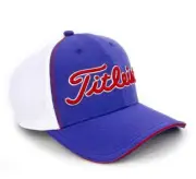 NEW TITLEIST [S/M] Men's Stretch Tech Fitted Golf Hat/Cap-Blue/White/Red