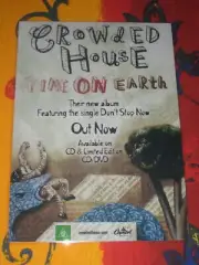 Crowded House - Time On Earth - Laminated Promo Poster - NEW