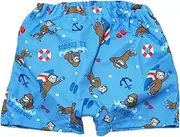 [Bandai Hobby] sn9878 Curious George Swim Briefs, Baby Pants, Swimsuit, Saxon Blue