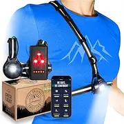 AVANTO PRO Chest Running Light for Runners and Joggers, Original, Adjustable Beam and Reflector, All in one Reflective Running Vest Gear, Safety Light, Headlamp Flashlights, USB LED Bicycle Light (Black)
