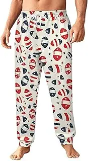 [Generic] Men's Sweatpants, Patriotic Football Design-52, Polyester Joggers, Sweatpants Jogging Pants for Workout Running