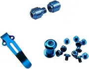 1x Deep Carry Pocket Clips Stainless Steel Attachments +Titanium Screws Pivot Set + Thumb Studs Screw Set for Benchmade 535 Knife,Blue Make Your Knife Turn All Over Blue