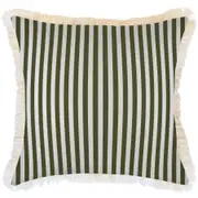 Cushion Cover-Coastal Fringe-Candy Stripe Eucalyptus-60cm x 60cm