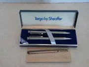 VTG 1979 Sheaffer Targa Stainless Steel Pen & Pencil Set (New In Box) Shelf D2