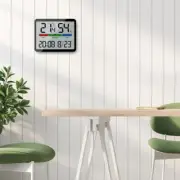 Versatile Digital Wall Clock LCD Display Temperature and Humidity Monitoring