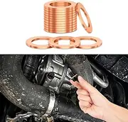 15PCS Oil Drain Plug Gasket, Crush Washer Oil Drain Plug, 14mm Copper Oil Drain Plug Washer Crush Seal, Car Accessories Oil Pan Drain Plug Gasket Compatible with Mercedes Benz for 007603-014106