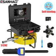 7" Monitor Drain Sewer Camera 512HZ Locator Self-Leveling Pipe Inspection Camera