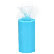 6 inch 50 Yards Tulle Ribbon Rolls Pastel Netting Fabric, Aquamarine Blue