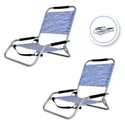 Summer Camping 2x Foldable Beach Chair Folding Portable Outdoors Lazy Dayz AU
